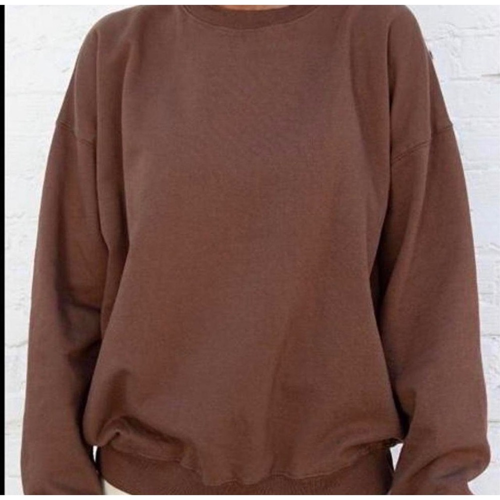 John Galt Sweatshirt Women Small Brown Oversized Crewneck MJB033-Z087 Streetwear